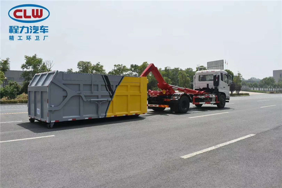 國六東風(fēng)天錦勾臂式垃圾車