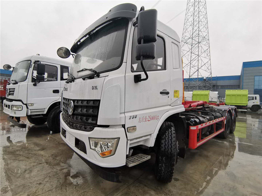 國六東風專底D3L勾臂式垃圾車
