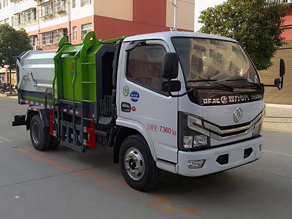 國六新款東風多利卡掛桶式垃圾車